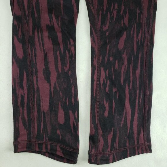 Lululemon Exquisite Crop Leggings Womens 6 NO TAG Painted Bordeaux Active Pant - Picture 6 of 14